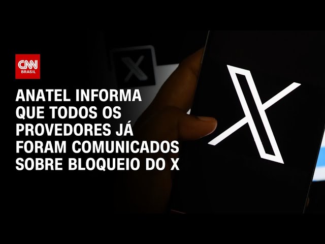 Anatel informa que todos os provedores já foram comunicados sobre bloqueio do X | CNN PRIME TIME