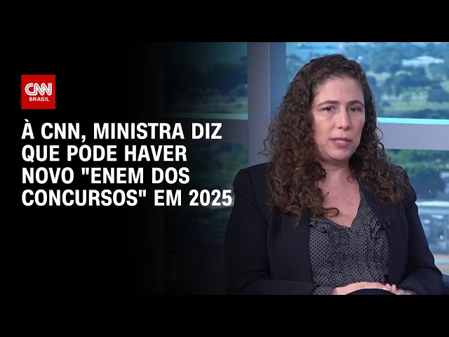 À CNN, ministra diz que pode haver novo Enem dos Concursos em 2025 | CNN ENTREVISTAS