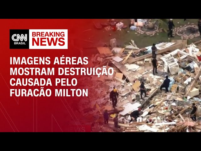 Imagens aéreas mostram destruição causada pelo furacão Milton | BASTIDORES CNN