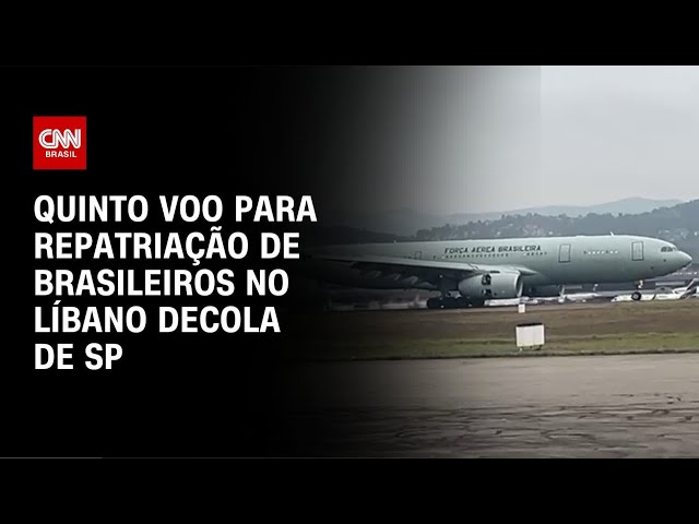 Quinto voo de repatriação de brasileiros no Líbano decola de SP | AGORA CNN