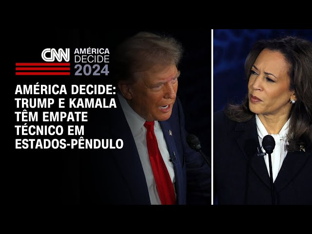 América Decide: Trump e Kamala têm empate técnico em estados-pêndulo | BASTIDORES CNN