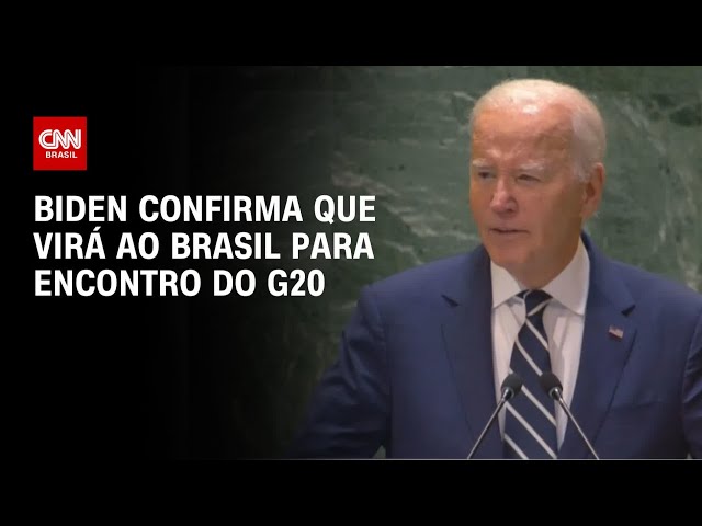 Biden confirma que virá ao Brasil para encontro do G20 | CNN PRIME TIME