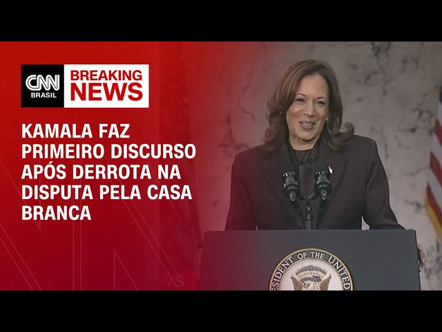 Kamala faz primeiro discurso após derrota na disputa pela Casa Branca | CNN ARENA