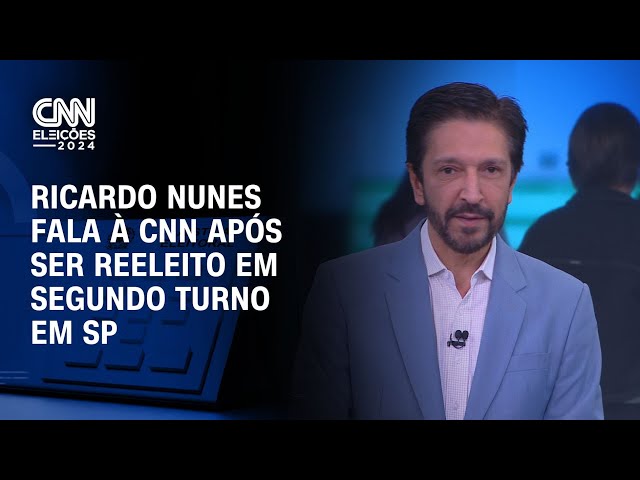 Ricardo Nunes fala à CNN após ser reeleito em segundo turno em SP | LIVE CNN